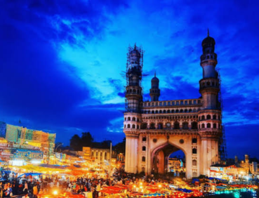 Charminar and Hussain Sagar